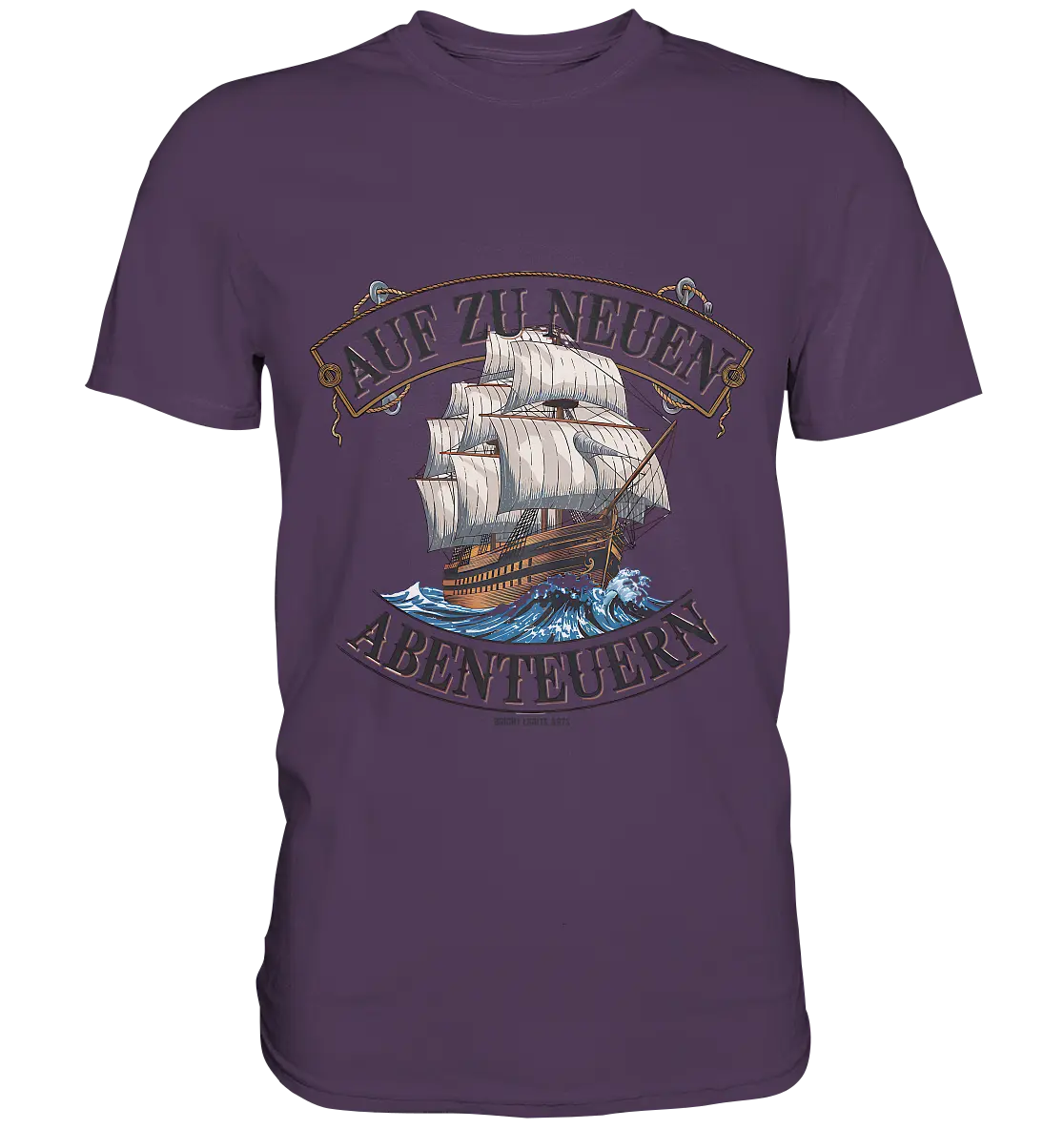AUF ZU NEUEN ABENTEUERN – Inspirierendes Segelschiff-Design - Premium Shirt Bright Lights Arts