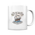 AUF ZU NEUEN ABENTEUERN – Inspirierendes Segelschiff-Design - Tasse glossy Bright Lights Arts