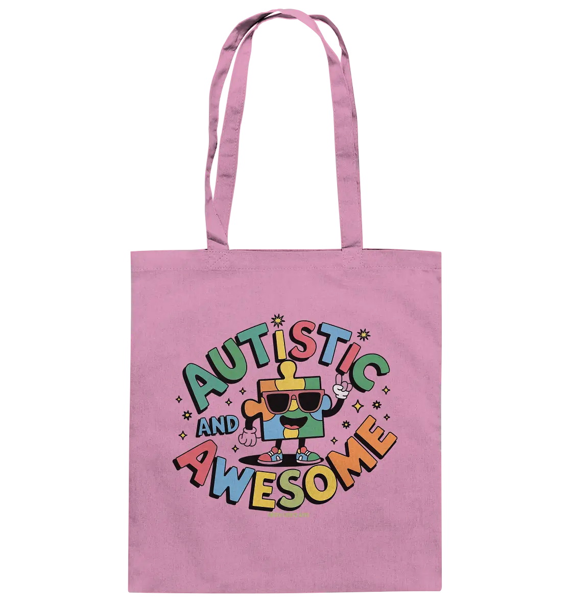 AUTISTIC AND AWESOME – Einzigartiges Puzzle-Design voller Optimismus - Baumwolltasche Bright Lights Arts