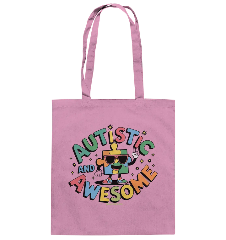 AUTISTIC AND AWESOME – Einzigartiges Puzzle-Design voller Optimismus - Baumwolltasche Bright Lights Arts