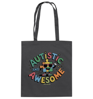 AUTISTIC AND AWESOME – Einzigartiges Puzzle-Design voller Optimismus - Baumwolltasche Bright Lights Arts