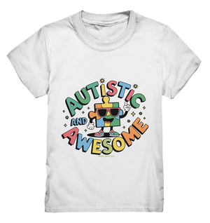 AUTISTIC AND AWESOME – Einzigartiges Puzzle-Design voller Optimismus - Kids Premium Shirt Bright Lights Arts