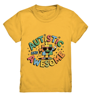 AUTISTIC AND AWESOME – Einzigartiges Puzzle-Design voller Optimismus - Kids Premium Shirt Bright Lights Arts