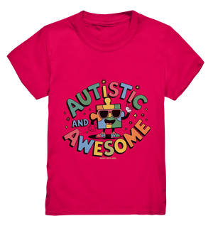 AUTISTIC AND AWESOME – Einzigartiges Puzzle-Design voller Optimismus - Kids Premium Shirt Bright Lights Arts
