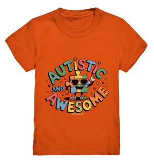 AUTISTIC AND AWESOME – Einzigartiges Puzzle-Design voller Optimismus - Kids Premium Shirt Bright Lights Arts