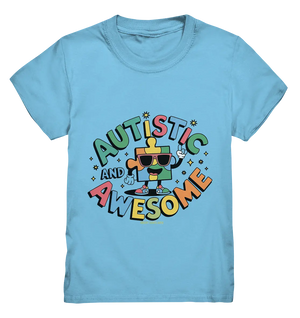 AUTISTIC AND AWESOME – Einzigartiges Puzzle-Design voller Optimismus - Kids Premium Shirt Bright Lights Arts