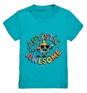 AUTISTIC AND AWESOME – Einzigartiges Puzzle-Design voller Optimismus - Kids Premium Shirt Bright Lights Arts