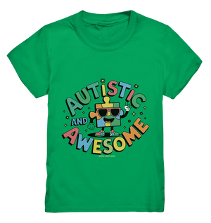 AUTISTIC AND AWESOME – Einzigartiges Puzzle-Design voller Optimismus - Kids Premium Shirt Bright Lights Arts