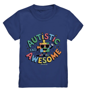AUTISTIC AND AWESOME – Einzigartiges Puzzle-Design voller Optimismus - Kids Premium Shirt Bright Lights Arts