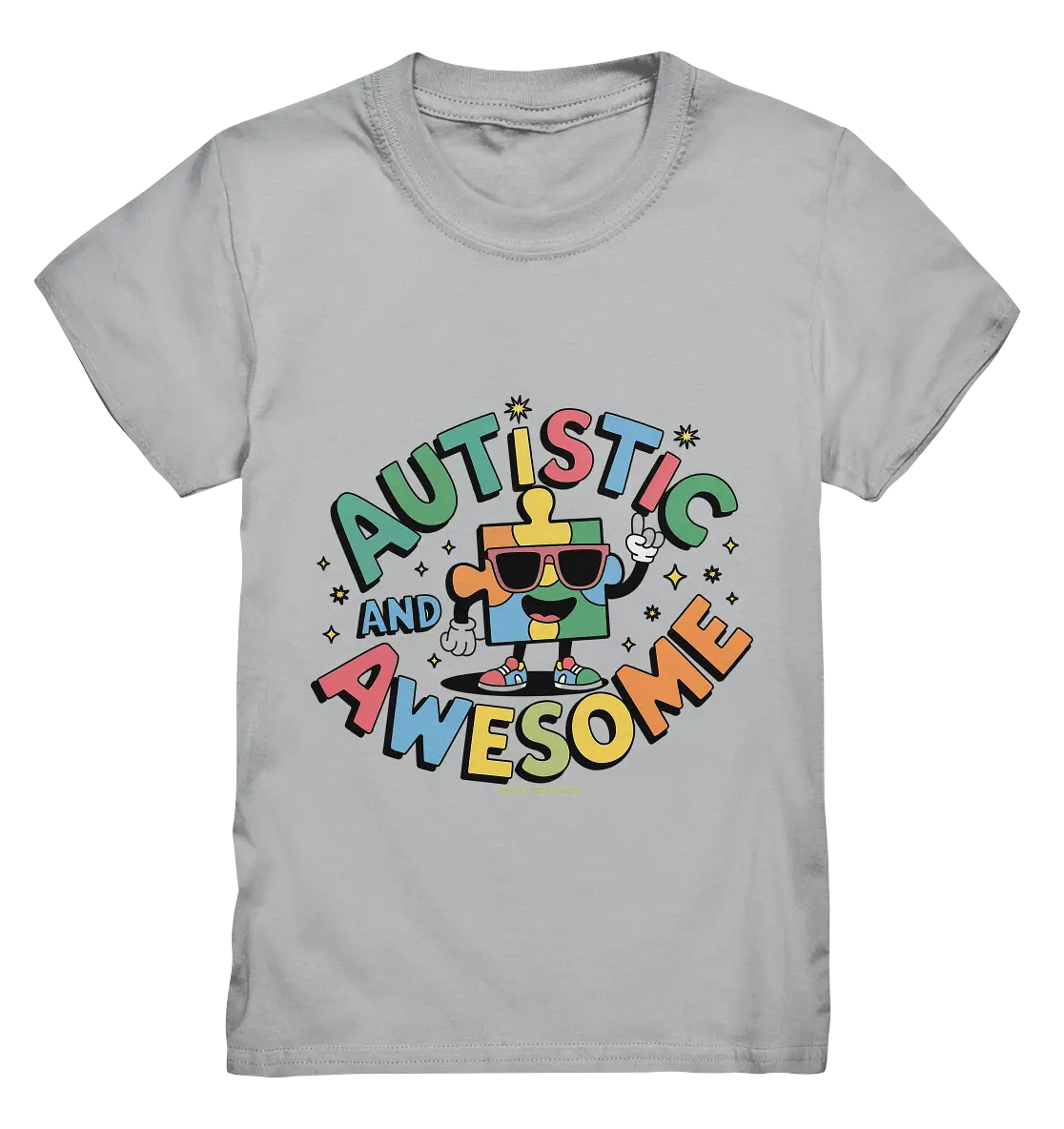AUTISTIC AND AWESOME – Einzigartiges Puzzle-Design voller Optimismus - Kids Premium Shirt Bright Lights Arts