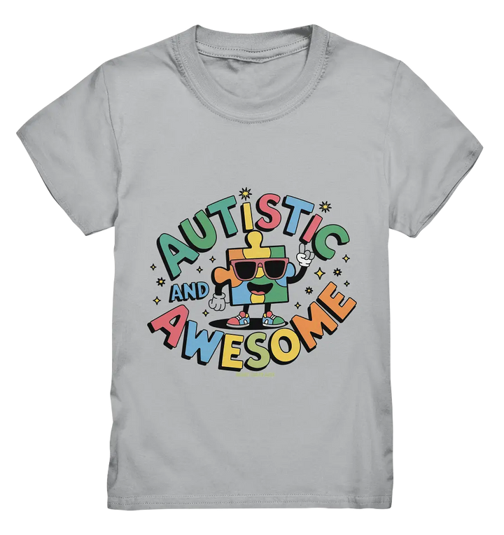 AUTISTIC AND AWESOME – Einzigartiges Puzzle-Design voller Optimismus - Kids Premium Shirt Bright Lights Arts