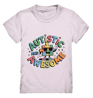 AUTISTIC AND AWESOME – Einzigartiges Puzzle-Design voller Optimismus - Kids Premium Shirt Bright Lights Arts