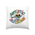 AUTISTIC AND AWESOME – Einzigartiges Puzzle-Design voller Optimismus - Kissen 40x40cm Bright Lights Arts