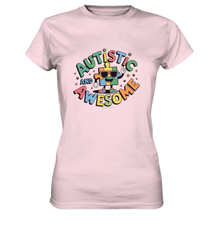 AUTISTIC AND AWESOME – Einzigartiges Puzzle-Design voller Optimismus - Ladies Premium Shirt Bright Lights Arts