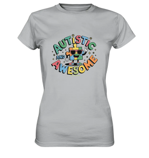 AUTISTIC AND AWESOME – Einzigartiges Puzzle-Design voller Optimismus - Ladies Premium Shirt Bright Lights Arts