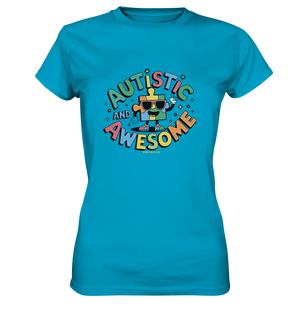 AUTISTIC AND AWESOME – Einzigartiges Puzzle-Design voller Optimismus - Ladies Premium Shirt Bright Lights Arts