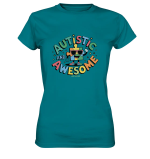 AUTISTIC AND AWESOME – Einzigartiges Puzzle-Design voller Optimismus - Ladies Premium Shirt Bright Lights Arts