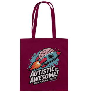 AUTISTIC AND AWESOME – Inspirierendes Raketen-Design voller Kreativität - Baumwolltasche Bright Lights Arts