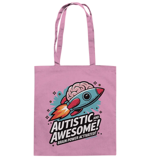 AUTISTIC AND AWESOME – Inspirierendes Raketen-Design voller Kreativität - Baumwolltasche Bright Lights Arts