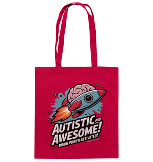 AUTISTIC AND AWESOME – Inspirierendes Raketen-Design voller Kreativität - Baumwolltasche Bright Lights Arts