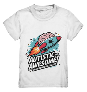AUTISTIC AND AWESOME – Inspirierendes Raketen-Design voller Kreativität - Kids Premium Shirt Bright Lights Arts