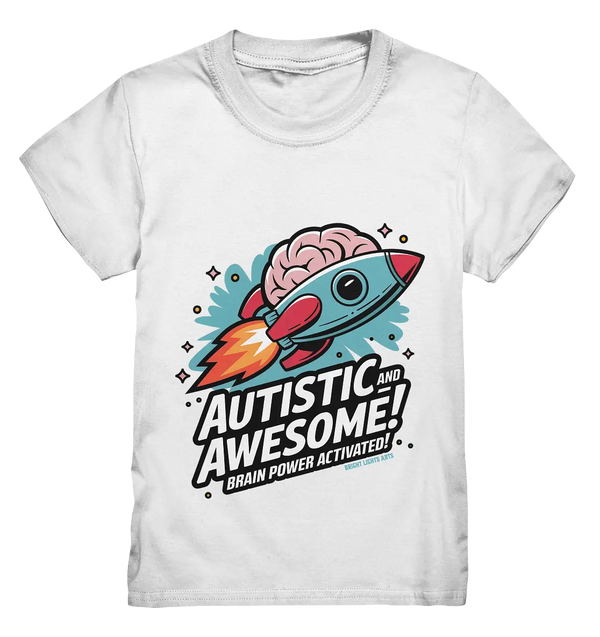 AUTISTIC AND AWESOME – Inspirierendes Raketen-Design voller Kreativität - Kids Premium Shirt Bright Lights Arts