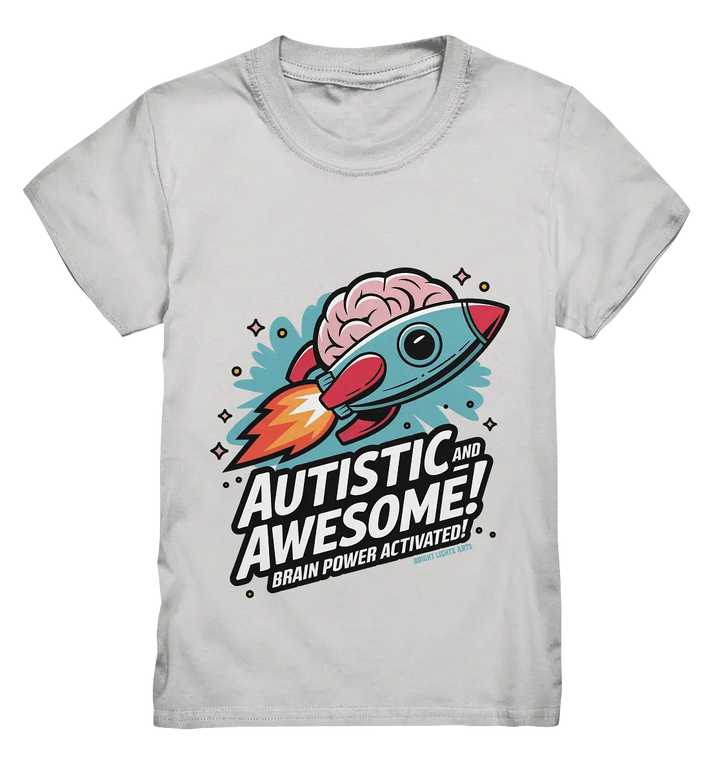 AUTISTIC AND AWESOME – Inspirierendes Raketen-Design voller Kreativität - Kids Premium Shirt Bright Lights Arts