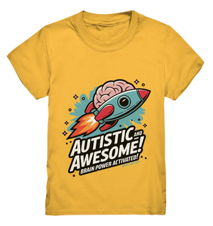 AUTISTIC AND AWESOME – Inspirierendes Raketen-Design voller Kreativität - Kids Premium Shirt Bright Lights Arts