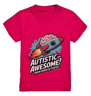 AUTISTIC AND AWESOME – Inspirierendes Raketen-Design voller Kreativität - Kids Premium Shirt Bright Lights Arts