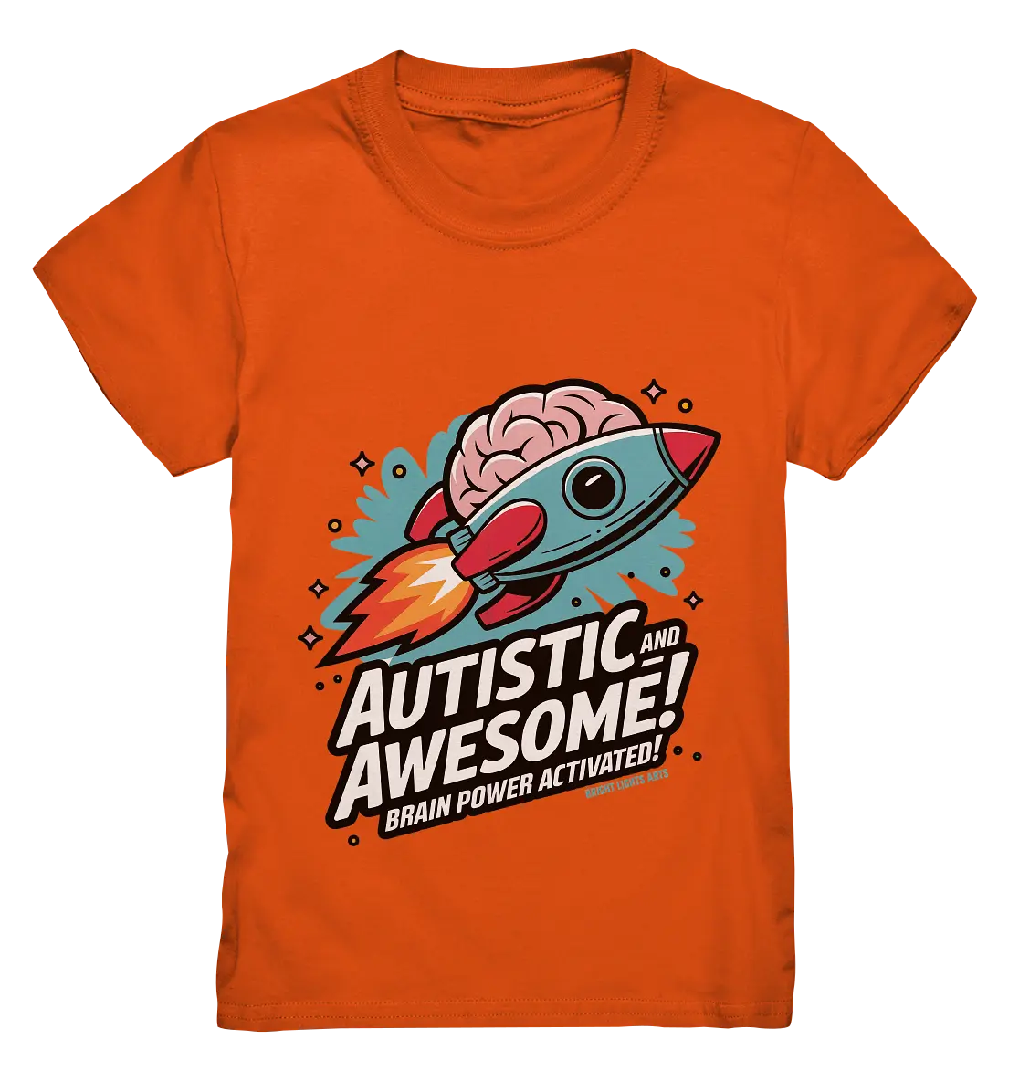 AUTISTIC AND AWESOME – Inspirierendes Raketen-Design voller Kreativität - Kids Premium Shirt Bright Lights Arts