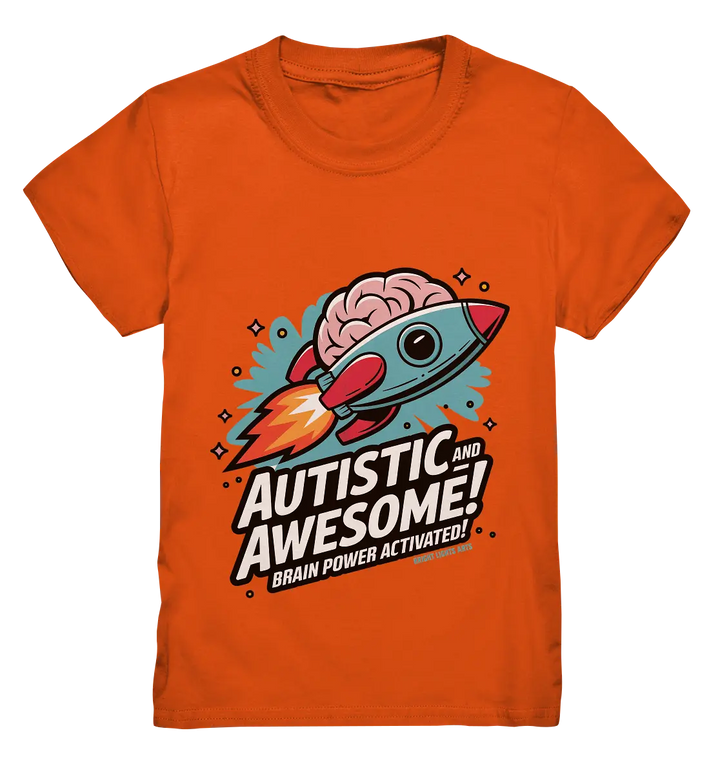 AUTISTIC AND AWESOME – Inspirierendes Raketen-Design voller Kreativität - Kids Premium Shirt Bright Lights Arts