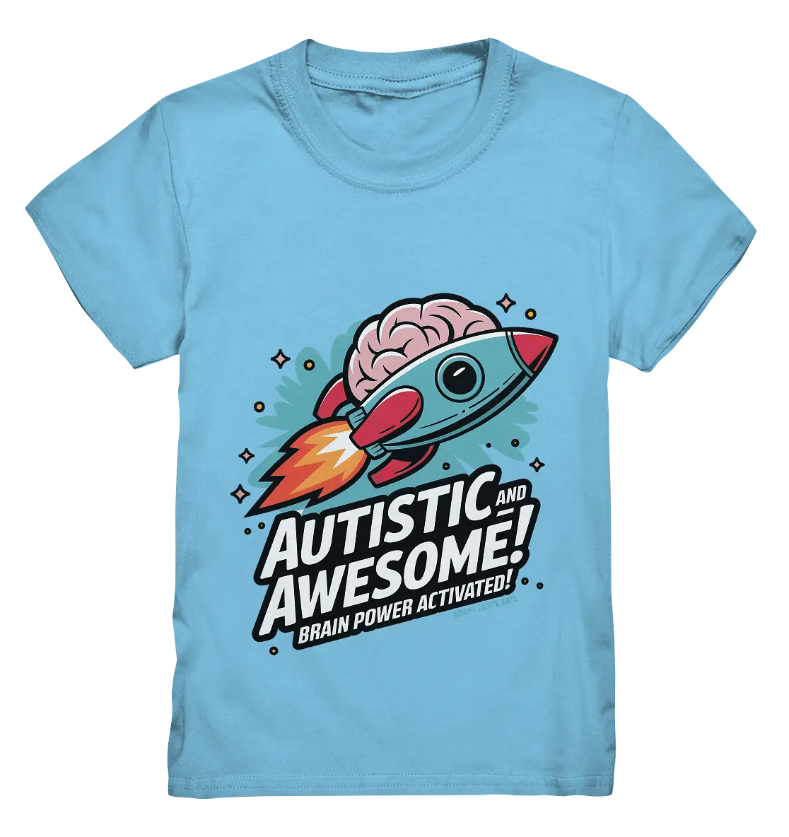 AUTISTIC AND AWESOME – Inspirierendes Raketen-Design voller Kreativität - Kids Premium Shirt Bright Lights Arts