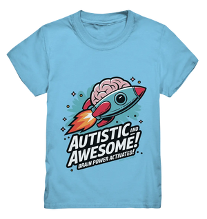 AUTISTIC AND AWESOME – Inspirierendes Raketen-Design voller Kreativität - Kids Premium Shirt Bright Lights Arts