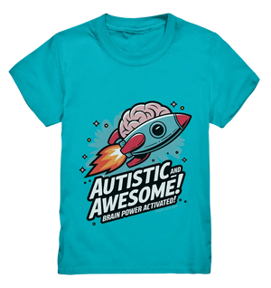 AUTISTIC AND AWESOME – Inspirierendes Raketen-Design voller Kreativität - Kids Premium Shirt Bright Lights Arts