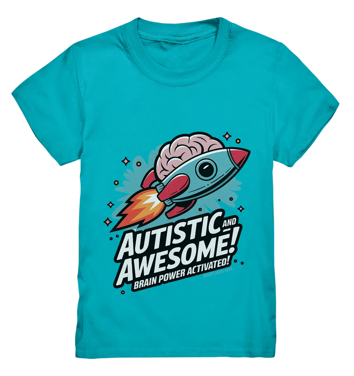 AUTISTIC AND AWESOME – Inspirierendes Raketen-Design voller Kreativität - Kids Premium Shirt Bright Lights Arts