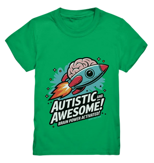 AUTISTIC AND AWESOME – Inspirierendes Raketen-Design voller Kreativität - Kids Premium Shirt Bright Lights Arts