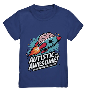 AUTISTIC AND AWESOME – Inspirierendes Raketen-Design voller Kreativität - Kids Premium Shirt Bright Lights Arts