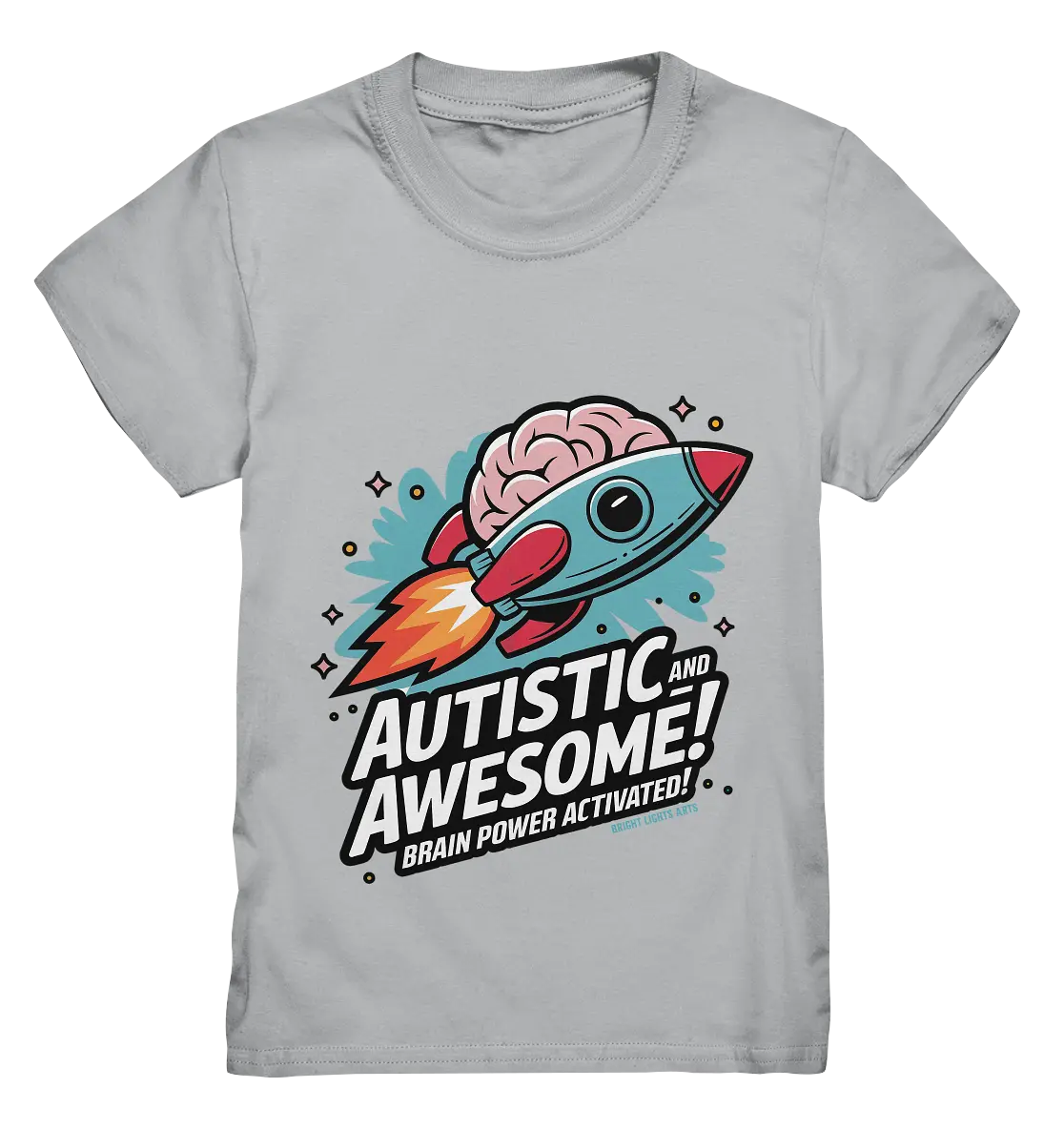 AUTISTIC AND AWESOME – Inspirierendes Raketen-Design voller Kreativität - Kids Premium Shirt Bright Lights Arts