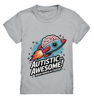 AUTISTIC AND AWESOME – Inspirierendes Raketen-Design voller Kreativität - Kids Premium Shirt Bright Lights Arts