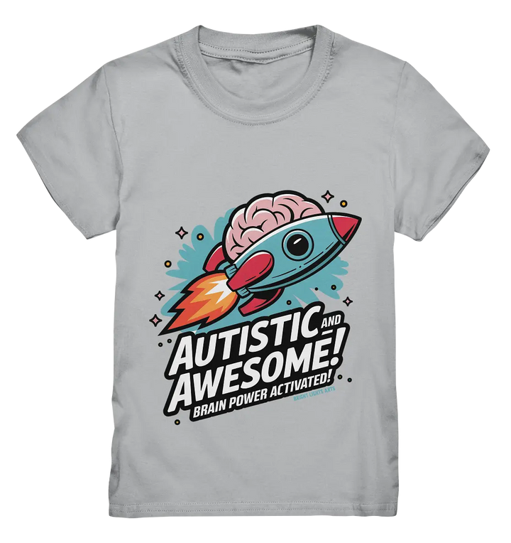 AUTISTIC AND AWESOME – Inspirierendes Raketen-Design voller Kreativität - Kids Premium Shirt Bright Lights Arts