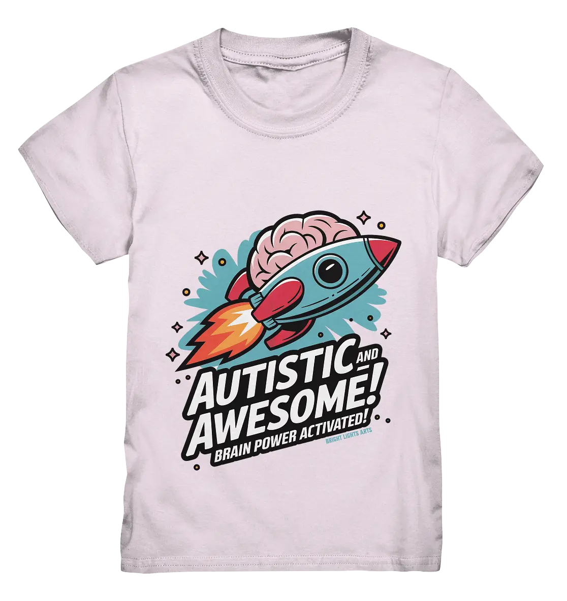 AUTISTIC AND AWESOME – Inspirierendes Raketen-Design voller Kreativität - Kids Premium Shirt Bright Lights Arts
