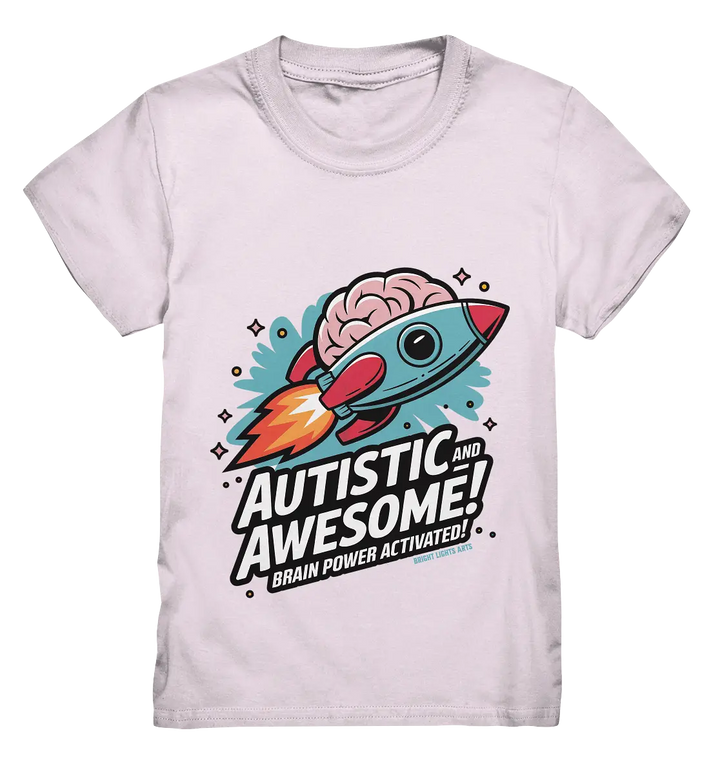 AUTISTIC AND AWESOME – Inspirierendes Raketen-Design voller Kreativität - Kids Premium Shirt Bright Lights Arts