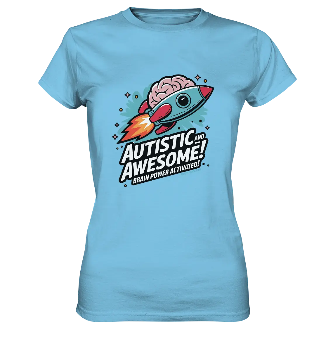 AUTISTIC AND AWESOME – Inspirierendes Raketen-Design voller Kreativität - Ladies Premium Shirt Bright Lights Arts