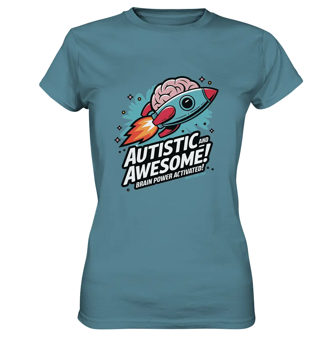 AUTISTIC AND AWESOME – Inspirierendes Raketen-Design voller Kreativität - Ladies Premium Shirt Bright Lights Arts