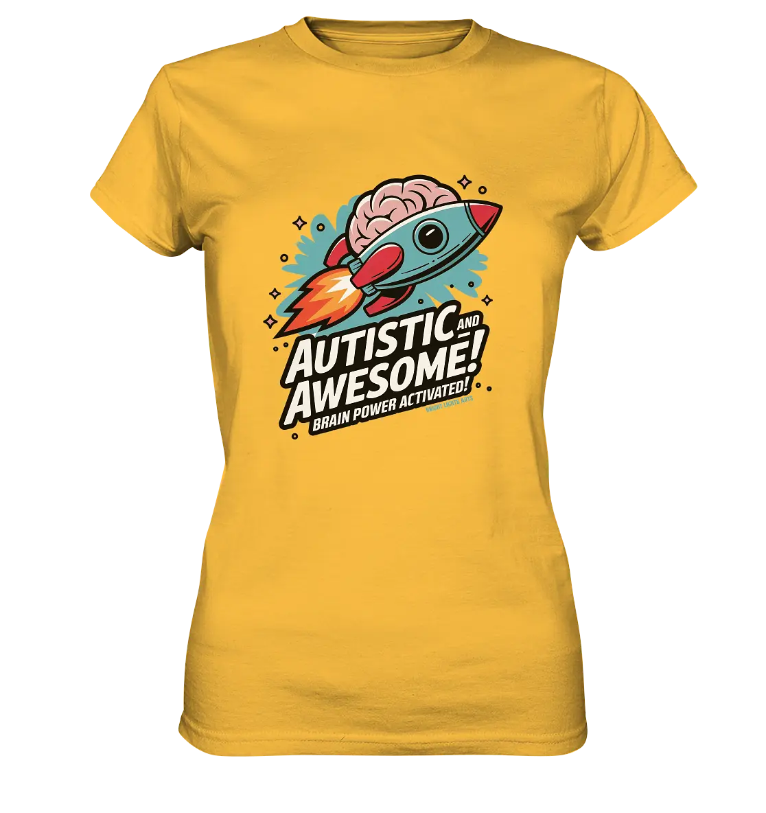 AUTISTIC AND AWESOME – Inspirierendes Raketen-Design voller Kreativität - Ladies Premium Shirt Bright Lights Arts