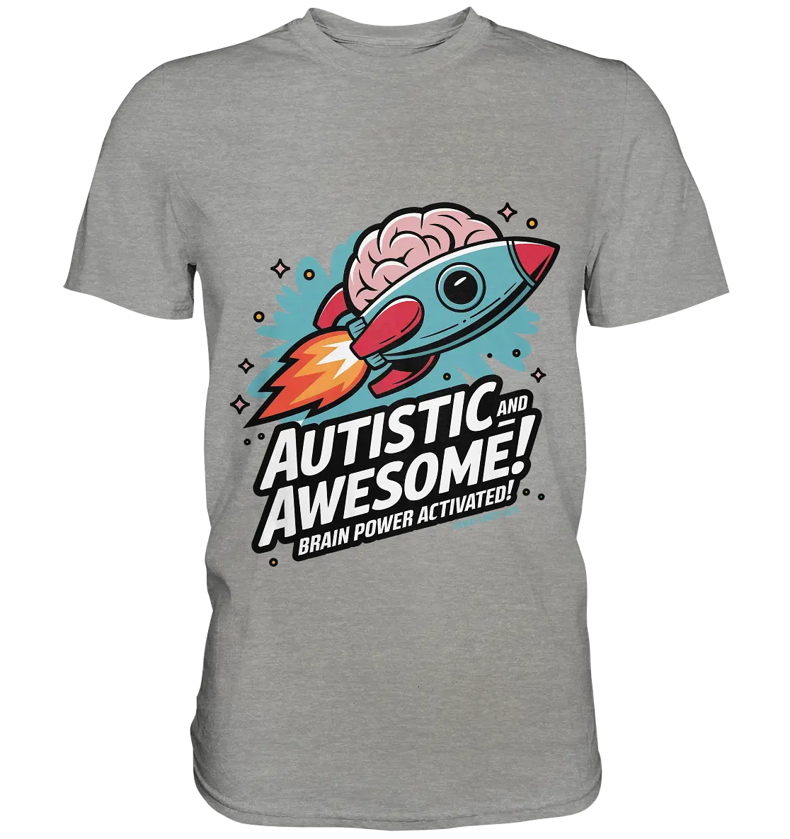 AUTISTIC AND AWESOME – Inspirierendes Raketen-Design voller Kreativität - Premium Shirt Bright Lights Arts
