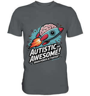 AUTISTIC AND AWESOME – Inspirierendes Raketen-Design voller Kreativität - Premium Shirt Bright Lights Arts