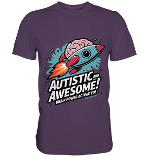 AUTISTIC AND AWESOME – Inspirierendes Raketen-Design voller Kreativität - Premium Shirt Bright Lights Arts