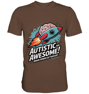 AUTISTIC AND AWESOME – Inspirierendes Raketen-Design voller Kreativität - Premium Shirt Bright Lights Arts