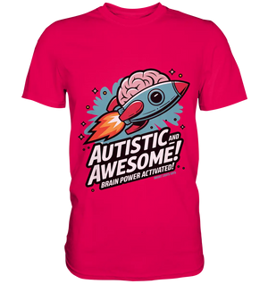 AUTISTIC AND AWESOME – Inspirierendes Raketen-Design voller Kreativität - Premium Shirt Bright Lights Arts